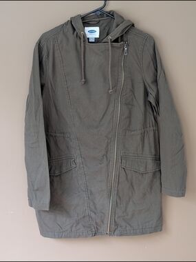 Old Navy Olive Hooded Anorak Jacket